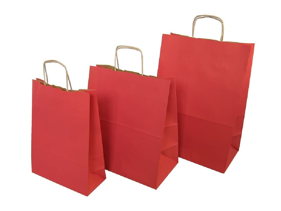Torba papierowa 24/10/32 czerwona 90g