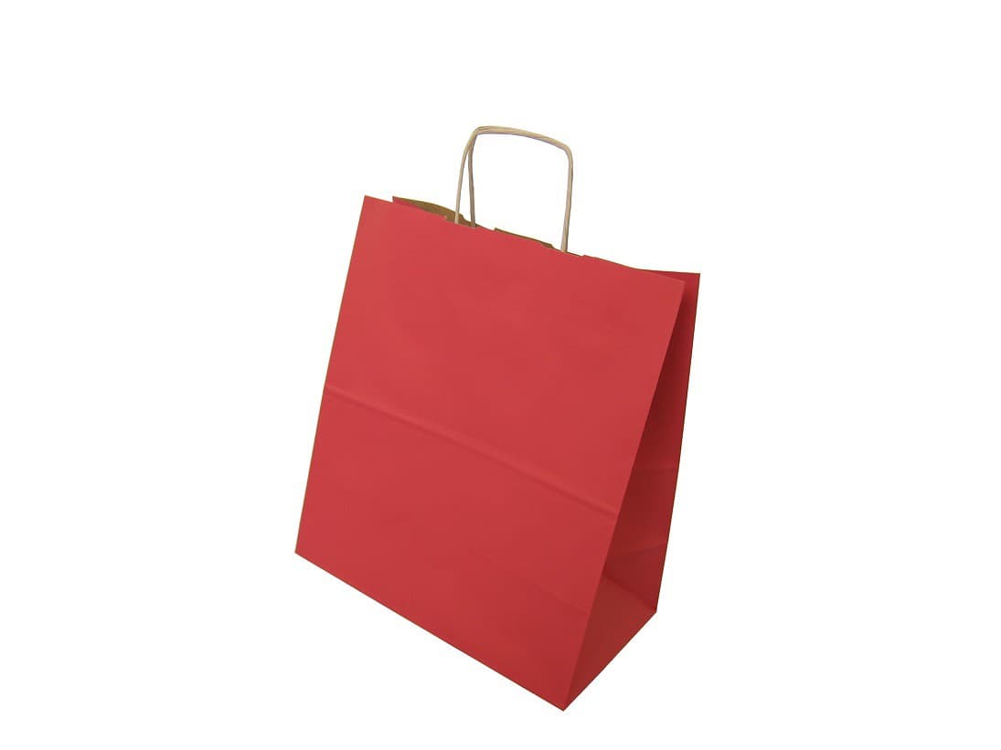 Torba papierowa 30/17/34 czerwona 90g