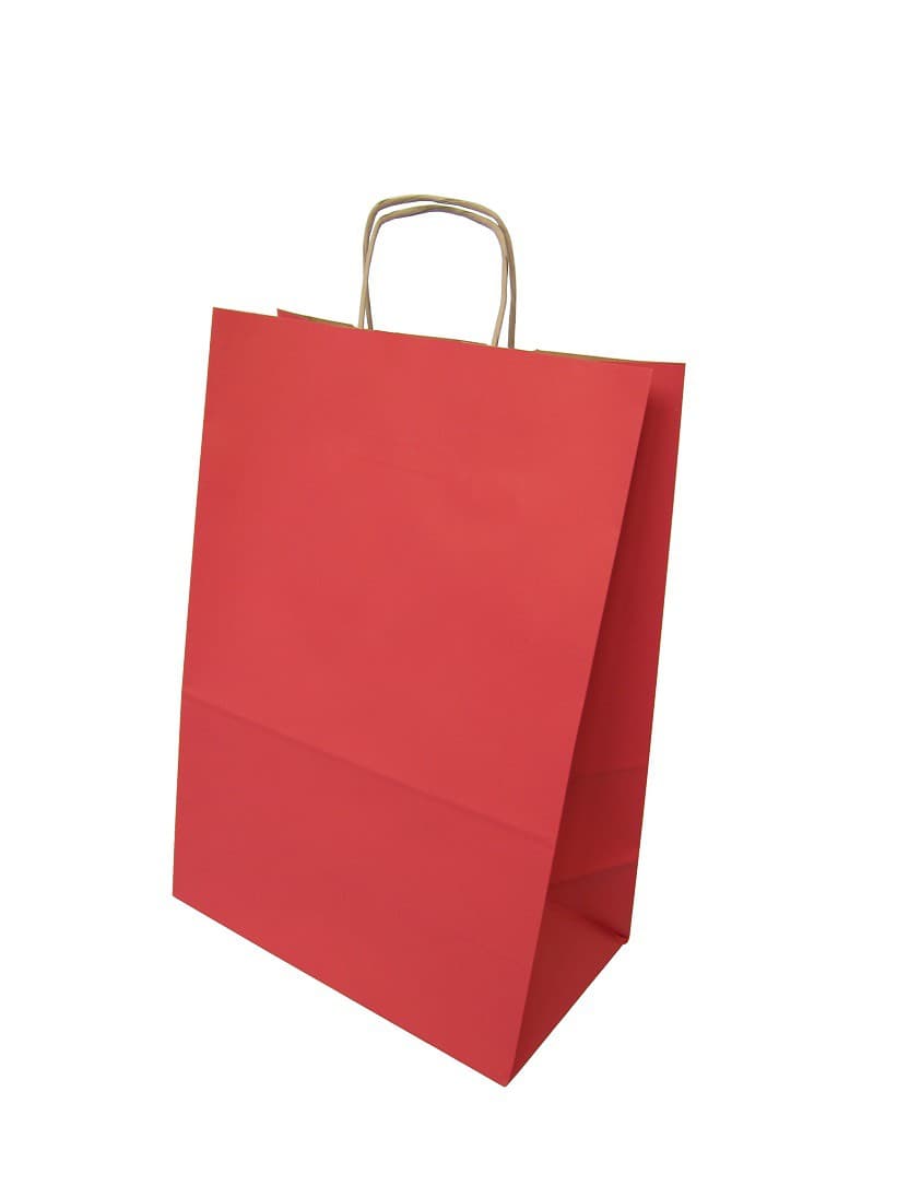 Torba papierowa 30/17/42,5 czerwona 90g