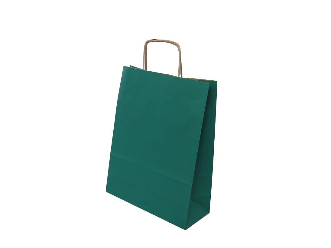 Torba papierowa 24/10/32 ciemno zielona 90g